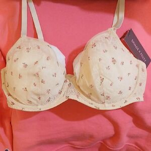 Savage X Fenty Cream Floral Bra